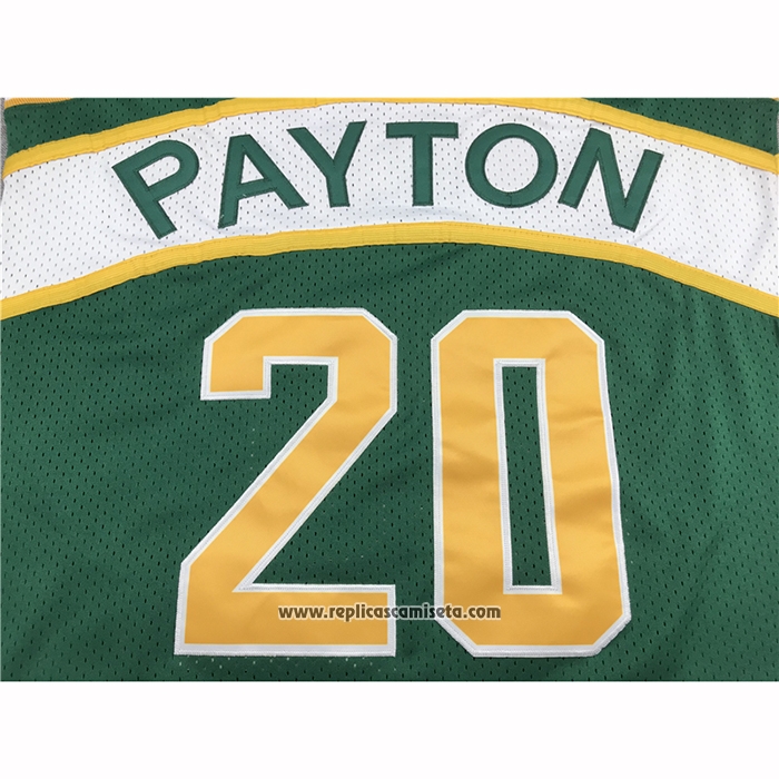 Camiseta Seattle SuperSonics Gary Payton #20 Historic Retro Verde